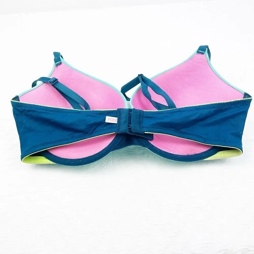 BUY 1 GET 1 FREE Victorias Secret 34dd wear everywhere yellow turquoise bra stru